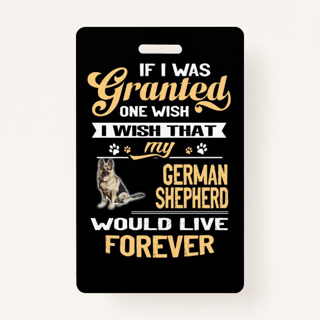 1 If I Was Grantesd One Wish I Wish That My German ID Badge (Front)