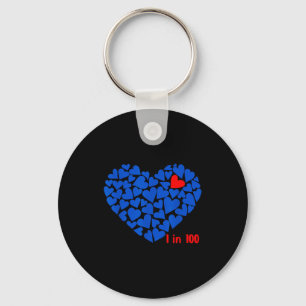 1 In 100 Congenital Heart Disease Awareness Chd Me Key Ring