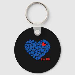 1 In 100 Congenital Heart Disease Awareness Chd Ou Key Ring