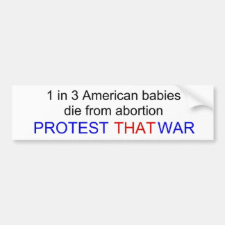1 in 3 American babies die from abortion... Bumper Sticker