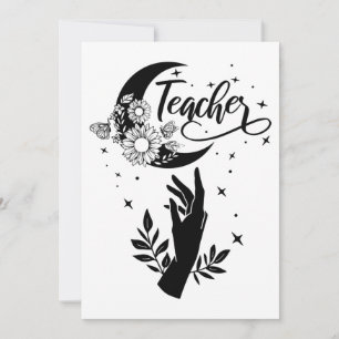 1- Inspirational Teacher Shirt, Minimalist Teacher Invitation