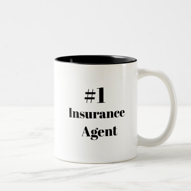 #1 Insurance Agent Two-Tone Coffee Mug (Right)