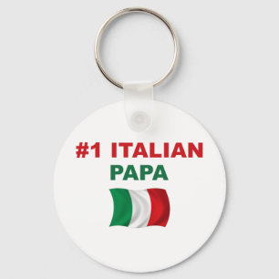 #1 Italian Papa Key Ring