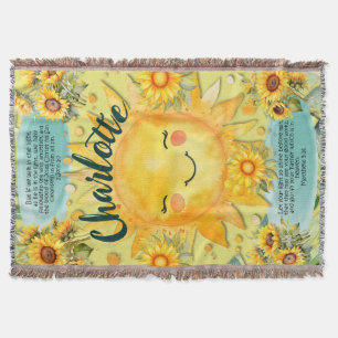 1 John 1:7, Christian Women Sunshine Throw Blanket