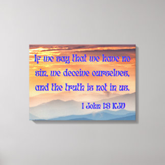 1 John 1:8 Bible Verse KJV Pic Wall Art