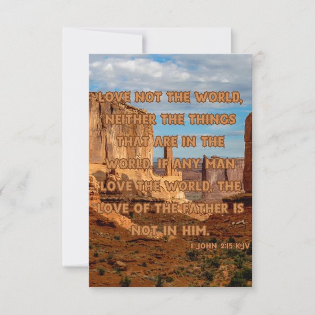 1 John 2:15 Bible Verse Pic Greeting Card (Front)
