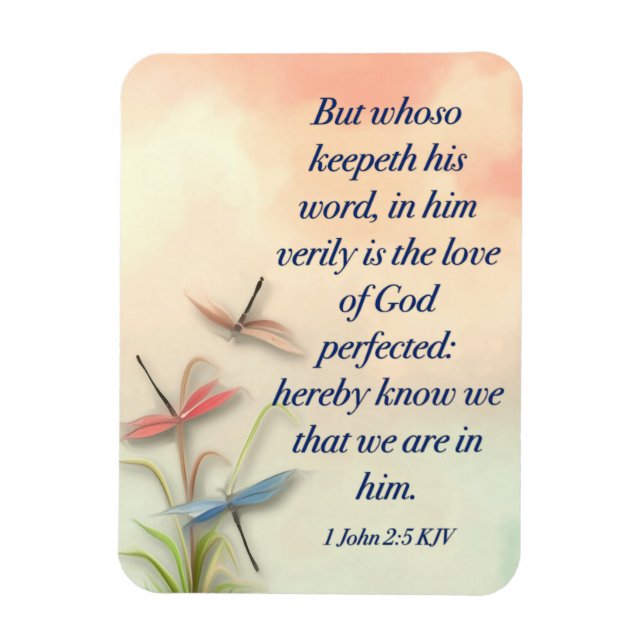 1 John 2:5 KJV Flexible Photo Magnet (Vertical)
