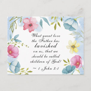1 John 3:1 Great love the Father lavished on us Postcard