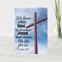 1 John 3:1 Jesus Christ laid down His life for us