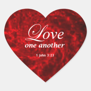 1 John 3:23 Heart Sticker
