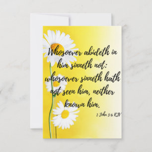 1 John 3:6 KJV Bible Verse Pic Greeting Card