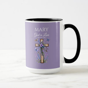1 John 4:16 God Is Love – Personalised Christian Mug
