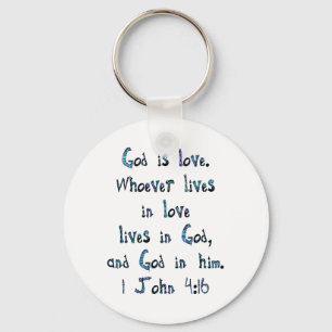 1 John 4:16 Key Ring