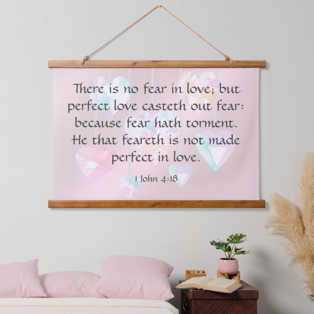 1 John 4:18    Hanging Tapestry (Bedroom)