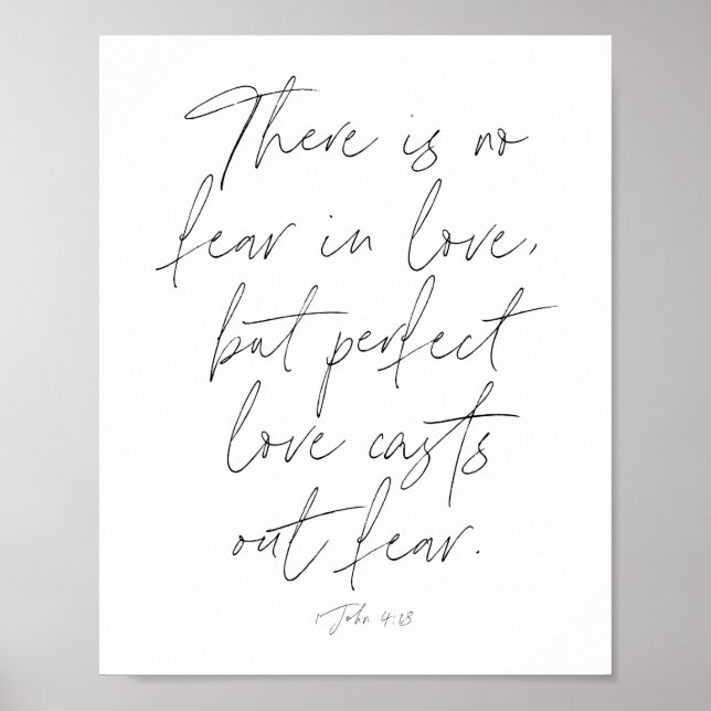 1 John 4:18 Script Poster (Front)