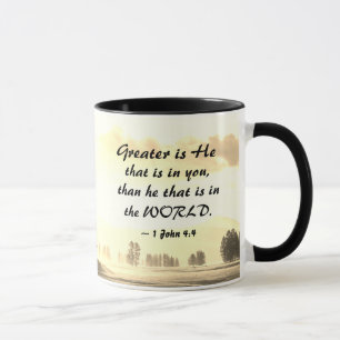 1 John 4:4 Greater is He that is in You  Mug