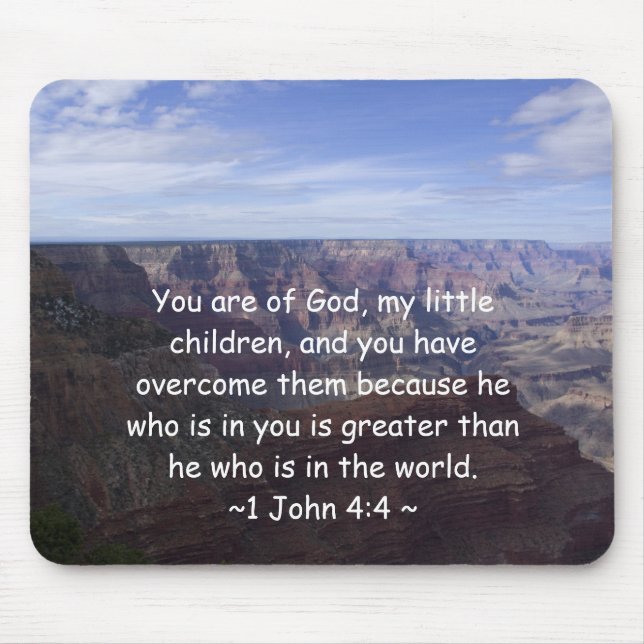 1 John 4:4 Mouse Mat (Front)