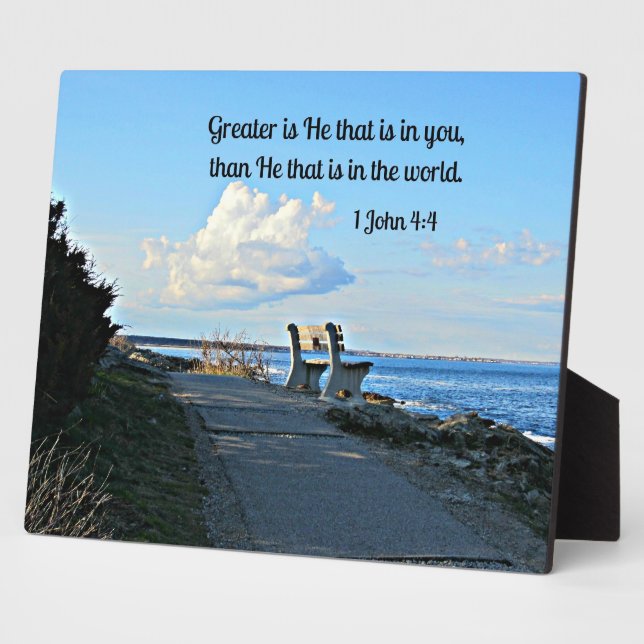 1 John 4:4 Plaque (Side)