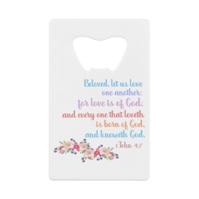 1 John 4:7 Bible Verse Rainbow Text (Front)