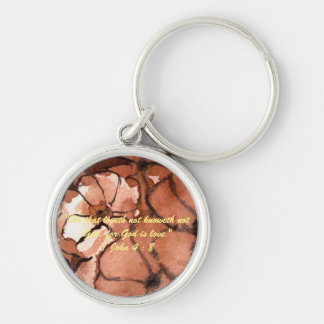 1 John 4:8 "---for God is love." Bible truths Key Key Ring