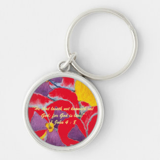 1 John 4:8 "---for God is love." Bible truths  Key Key Ring