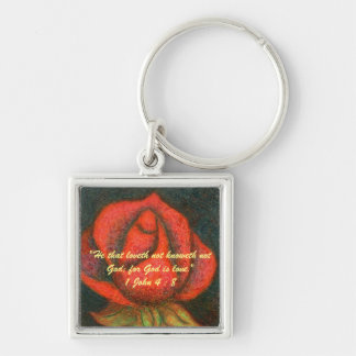 1 John 4:8 "---for God is love." Bible truths Key Ring