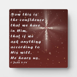 1 John 5:14 Plaque