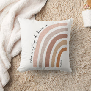 1 John 5:15 - Boho Rainbow Cushion