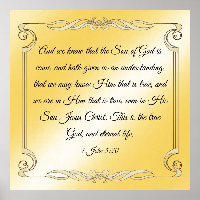 1 John 5:20  Poster (Front)