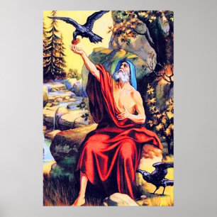 1 Kings 17 God Sends Food to Elijah poster