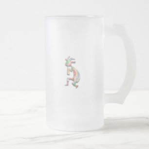 1 Kokopelli #49 Frosted Glass Beer Mug