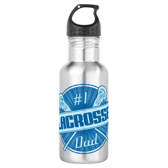 #1 Lacrosse Dad 532 Ml Water Bottle (Front)