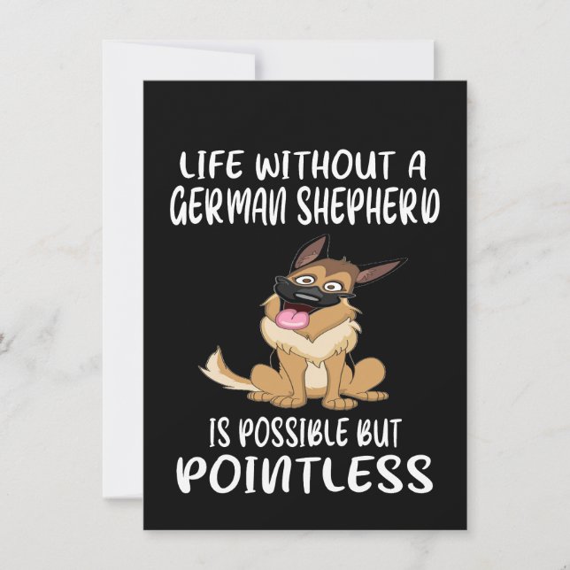 1 Life Without A German Shepherd Is Possible But P Invitation (Front)