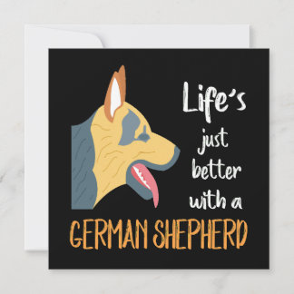 1 Life's Just Better With A German Shepherd Invitation