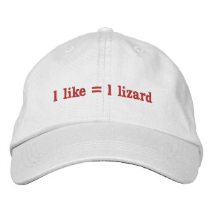 1 like = 1 lizard embroidered hat