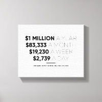1 Million a Year | Motivational Quote Wall Art
