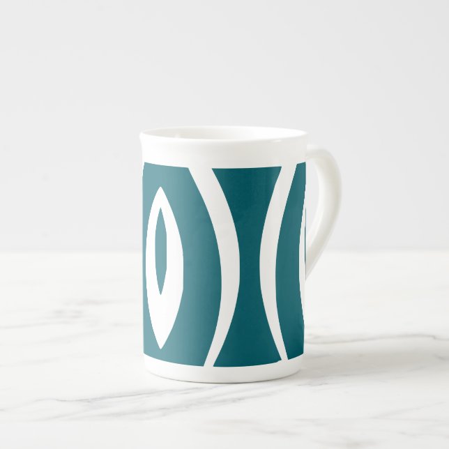 1 Minimalist Nature Rhythm Bone China Mug (Front Right)