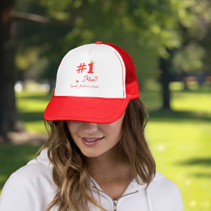 #1 Mom Love Personalized Sport Hat