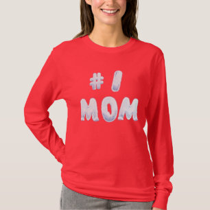 # 1 MOM RED LONG SLEEVED TEE