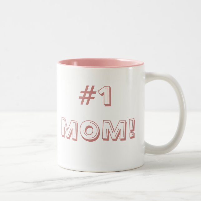 #1 MOM! Two-Tone COFFEE MUG (Right)