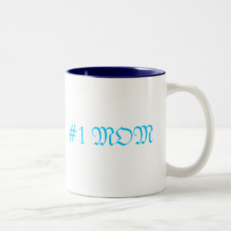 #1 MOM Two-Tone COFFEE MUG