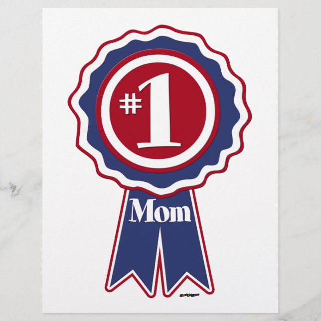 #1 Mum Blue Ribbon (Front)