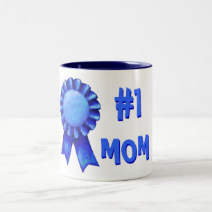 #1 Mum Blue Ribbon Mug