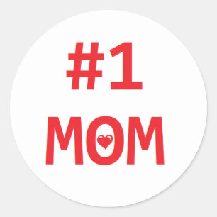 #1 Mum Classic Round Sticker