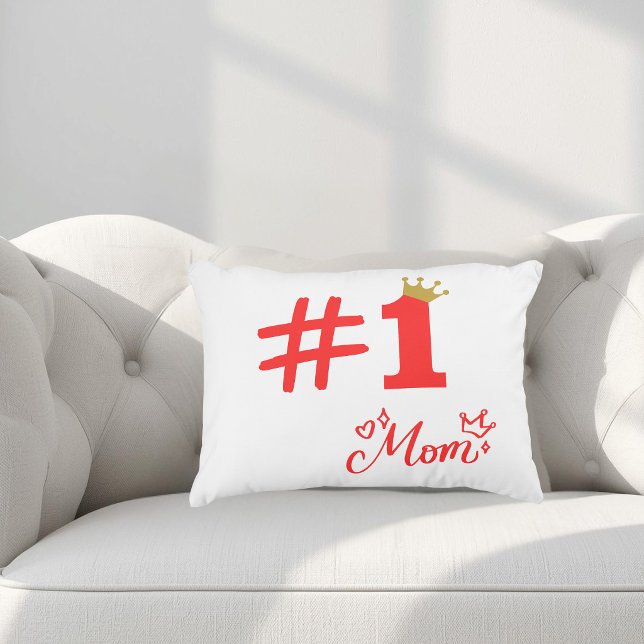 #1 Mum Love Personalised Accent Pillow (Creator Uploaded)