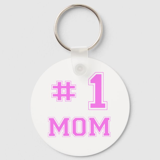 #1 Mum (Number One Mum) Key Ring (Front)