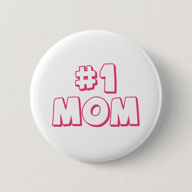 #1 Mum Number One Mum Tote bag 6 Cm Round Badge (Front)