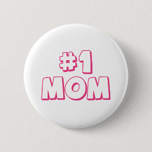 #1 Mum Number One Mum Tote bag 6 Cm Round Badge