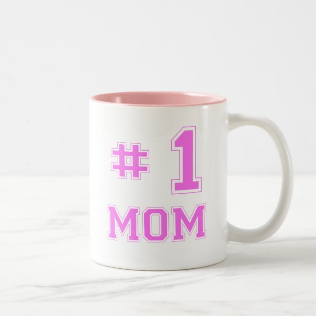 #1 Mum (Number One Mum) Two-Tone Coffee Mug (Right)