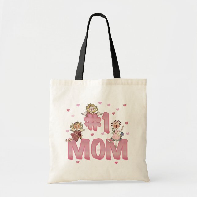 #1 Mum T-shirts and Gifts Tote Bag (Front)